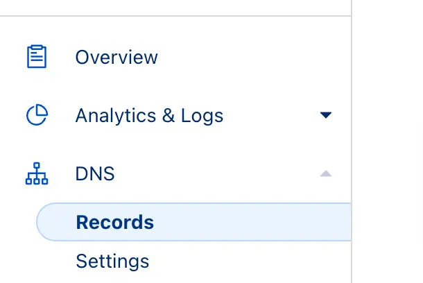 Cloudflare dns records